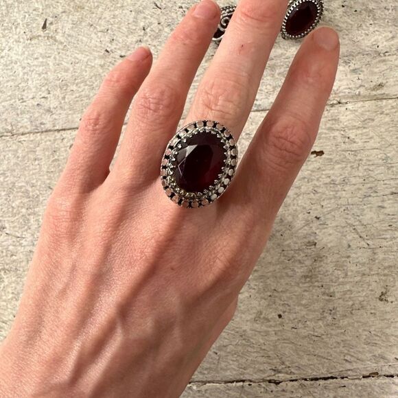 Vintage 1960s Whiting And Davis 3 Piece Bracelet Earrings Ring Set - Picture 10 of 16